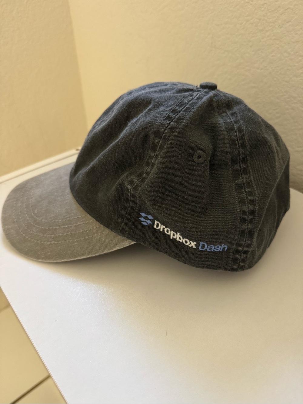 Black & Gray Cotton Dropbox-Branded Baseball Cap